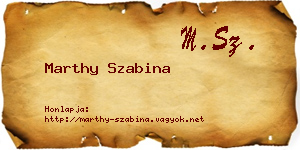 Marthy Szabina névjegykártya