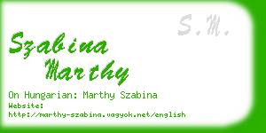 szabina marthy business card